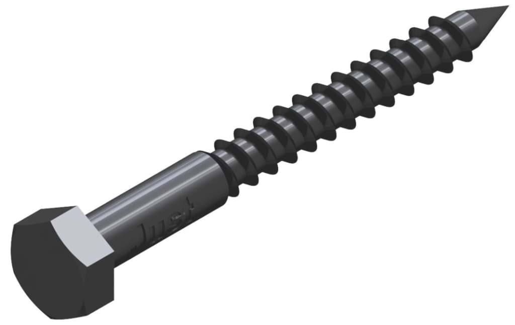 Bild von DIN 571 Stahl 10x50 (blank) Sechskant-Holzschrauben (Schlüsselschraube) - Pkg. (100)