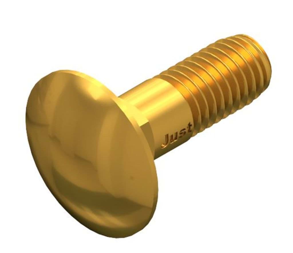 Bild von DIN 603 o.MM 5x16 (Messing blank) Schlossschrauben - Flachrundschrauben mit 4-kt Ansatz - Pkg. (100)