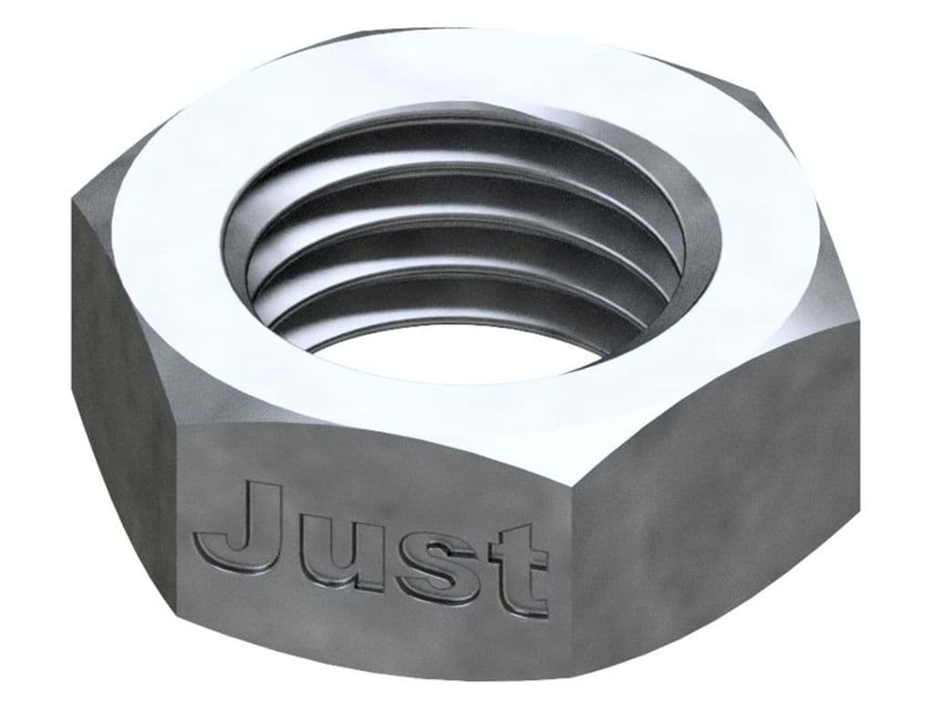 Bild von DIN 936 17H M 8 (galv. verzinkt) Flache 6-kt Muttern - Pkg. (1000)