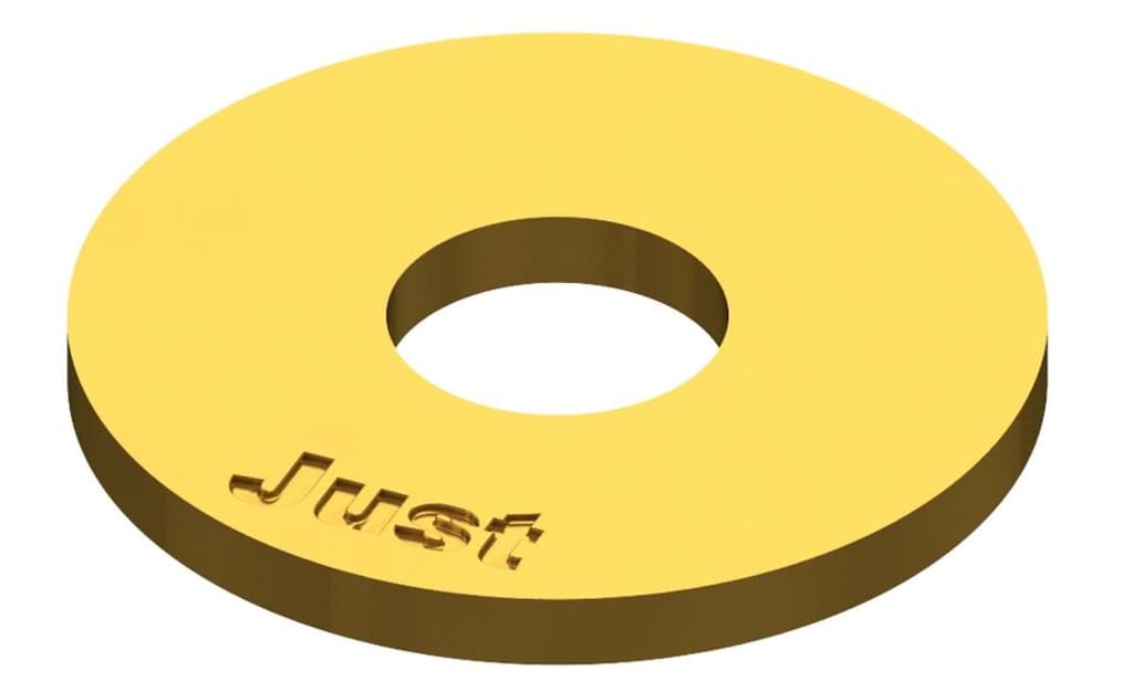 Bild von DIN 9021 Messing 3,2 (blank) Scheiben mit großem Adm. ca. 3 d - Pkg. (1000)