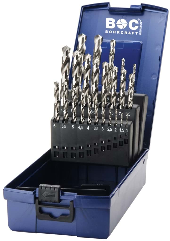 Bild von Bohrcraft - (Metallbohrer) HSS-G DIN 338 geschliffen Typ N in ABS-Box 24-tlg. 1,0-10,5x0,5 mm+3,3/4,2/6,8/10,2 mm