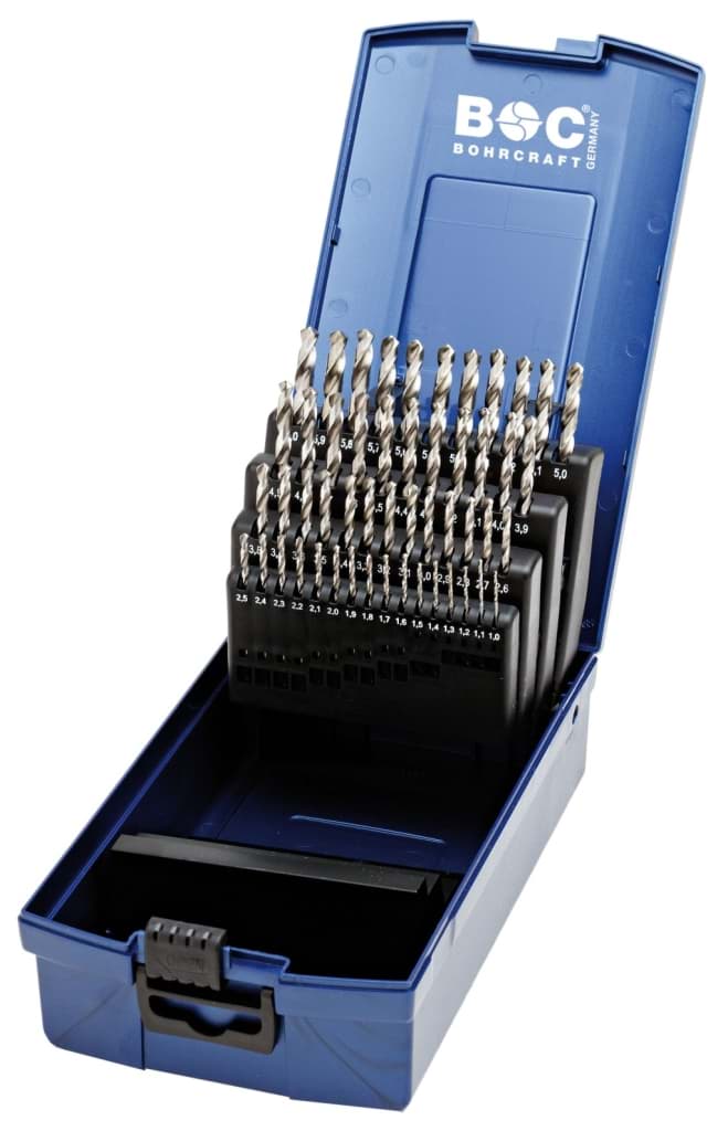 Bild von Bohrcraft - (Metallbohrer) HSS-G DIN 338 geschliffen Typ N in ABS-Box 51-tlg. 1,0 - 6,0 x 0,1 mm stg.