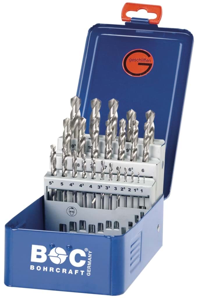 Bild von Bohrcraft - (Metallbohrer) HSS-G DIN 338 geschliffen Typ N in Industriekassette 24-tlg. 1,0 - 10,5 x 0,5 mm stg.