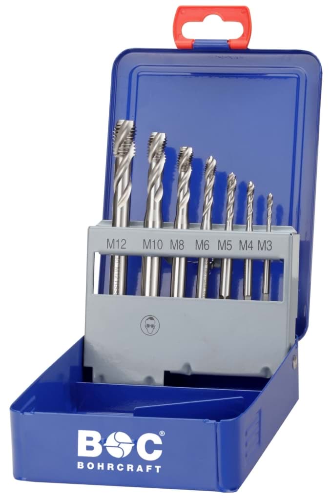 Bild von Masch.-Gewindeb. DIN 371/376 HSS-E in Metallkassette. 7-tlg. M 3 - M 12 Form C