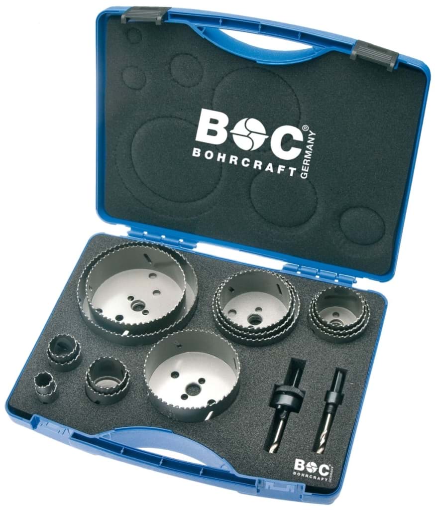 Bild von HSS-Bimetall Lochsägen in Kunststoffkoffer RLS 15 17-tlg. 19 - 127 mm + Adapter AS 11 und AS 33