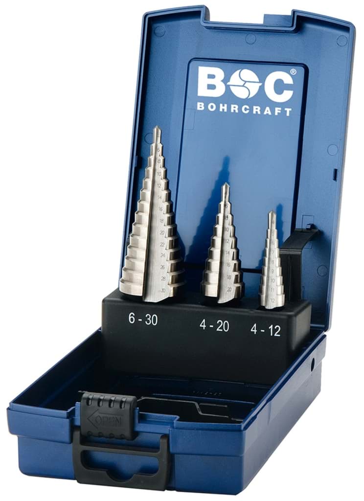 Bild von Stufenbohrer HSS in ABS-Box 3-tlg. Gr. 1 / 2A / 3A / STB3-K