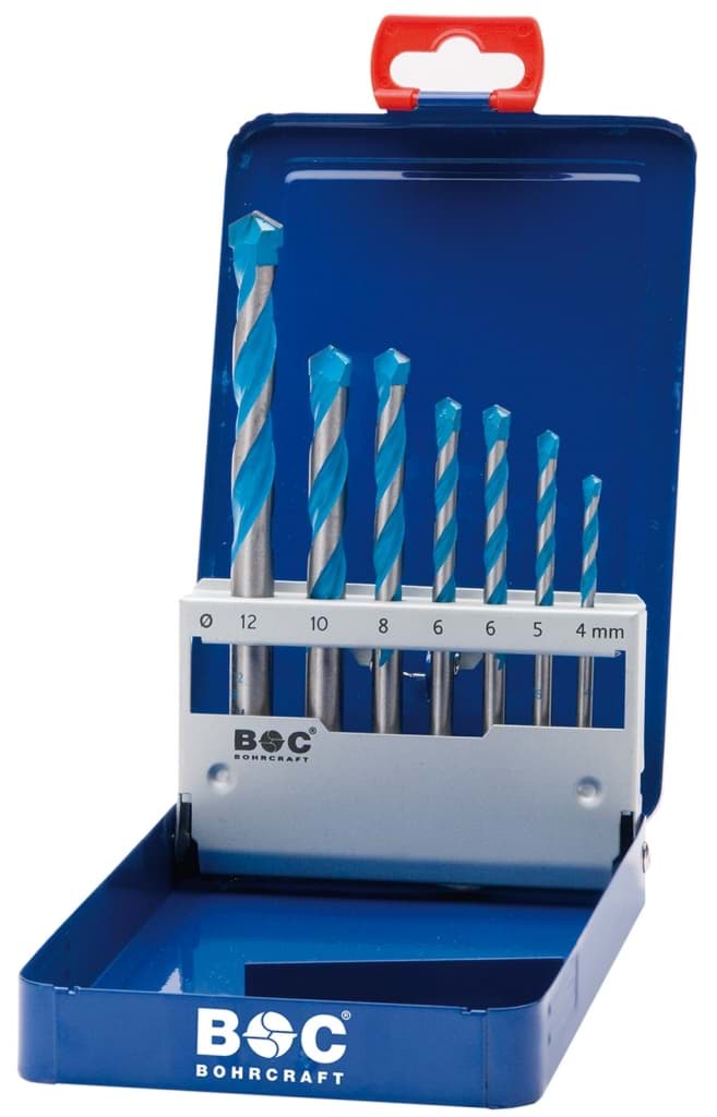 Bild von Mehrzweckbohrer MULTI-Laser HM in Metallkassetteette 7-tlg. 4 / 5 / 6 / 6 / 8 / 10 / 12 mm