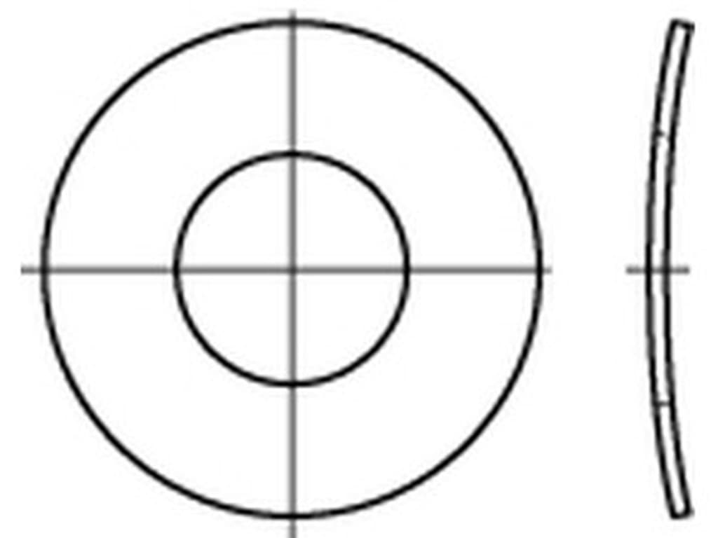 Bild von DIN 137 Federst. A 5 (mechanisch verzinkt) Federscheiben - Pkg. (100)