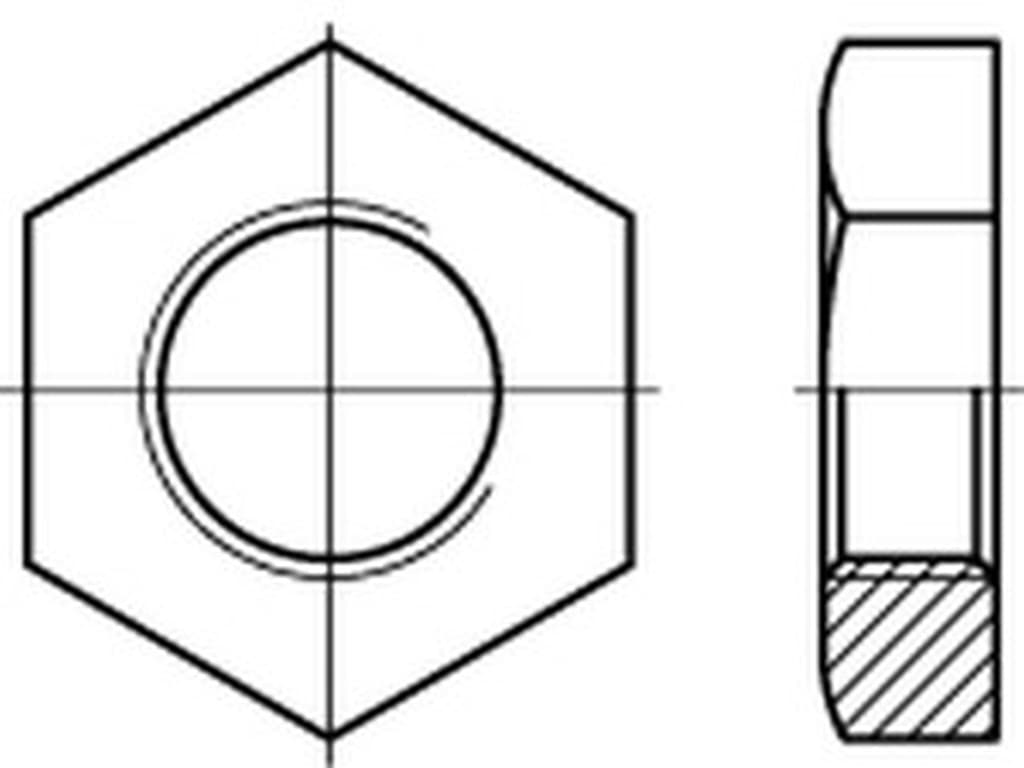 Bild von DIN 431 Messing BG 14 SW 22 (blank) Rohrmuttern - Pkg. (50)