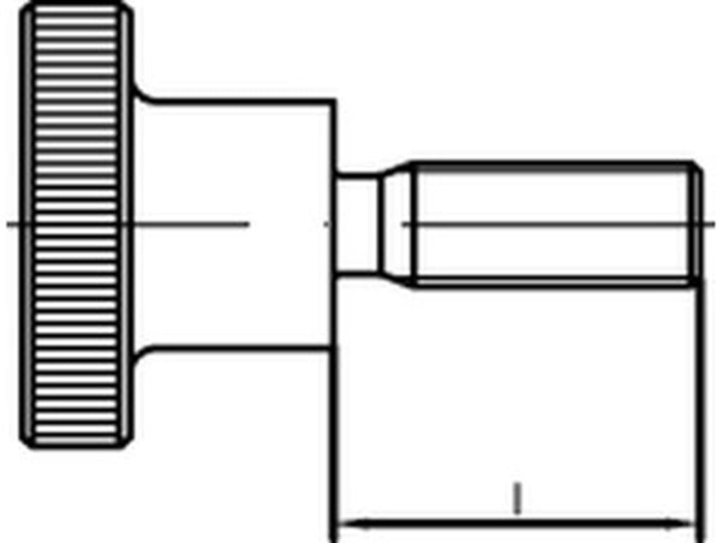 Bild von DIN 464 (Messing) M 3x6 (blank) Rändelschrauben hohe Form - Pkg. (50)