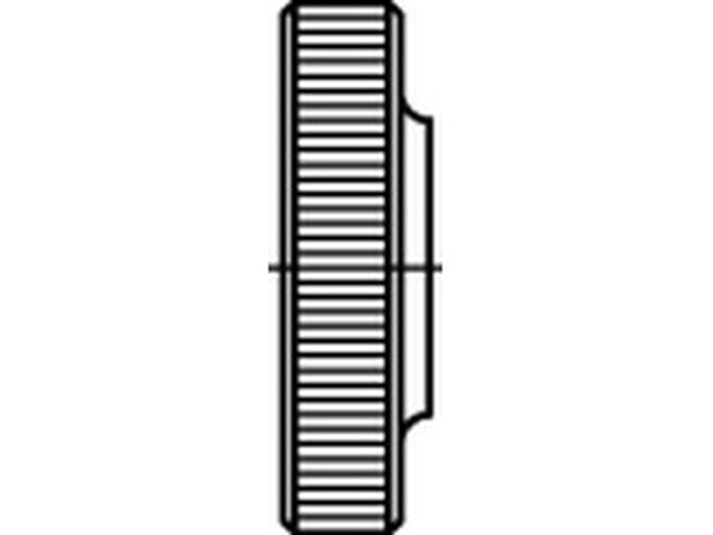 Bild von DIN 467 Messing M 3 (blank) Rändelmuttern, niedrige Form - Pkg. (100)