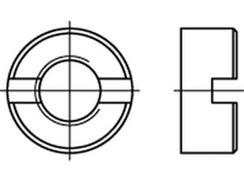Bild von DIN 546 Messing M 3 (blank) Schlitzmuttern - Pkg. (100)