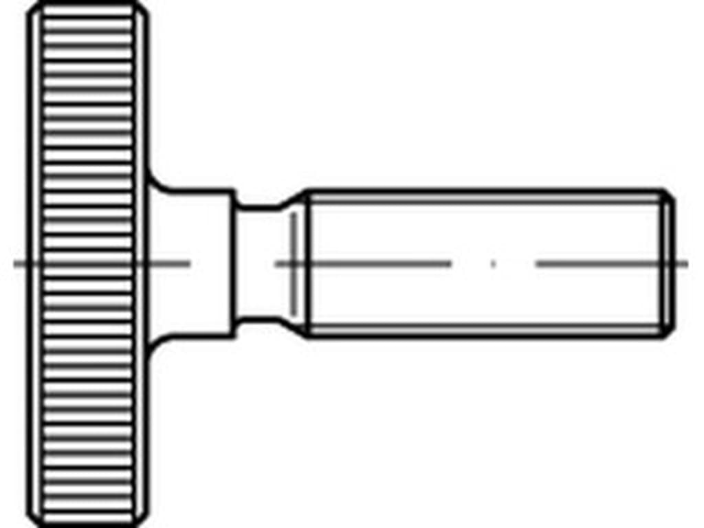 Bild von DIN 653 - (Edelstahl) M 3x10 (rostfrei) Rändelschrauben niedrige Form - Pkg. (10)