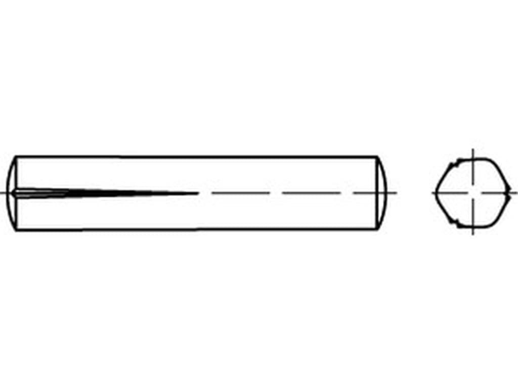 Bild von DIN 1472 Stahl 10x36 (blank) Paßkerbstifte - Pkg. (25)