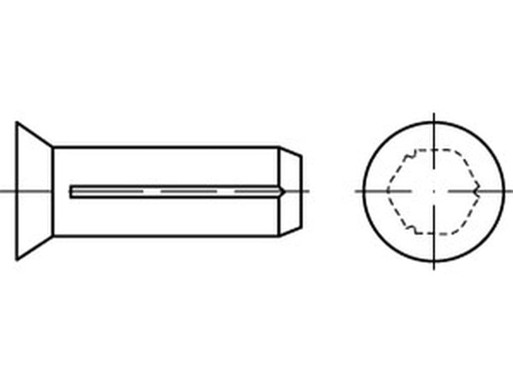 Bild von DIN 1477 Stahl 5x10 (blank) Senkkerbnägel - Pkg. (250)
