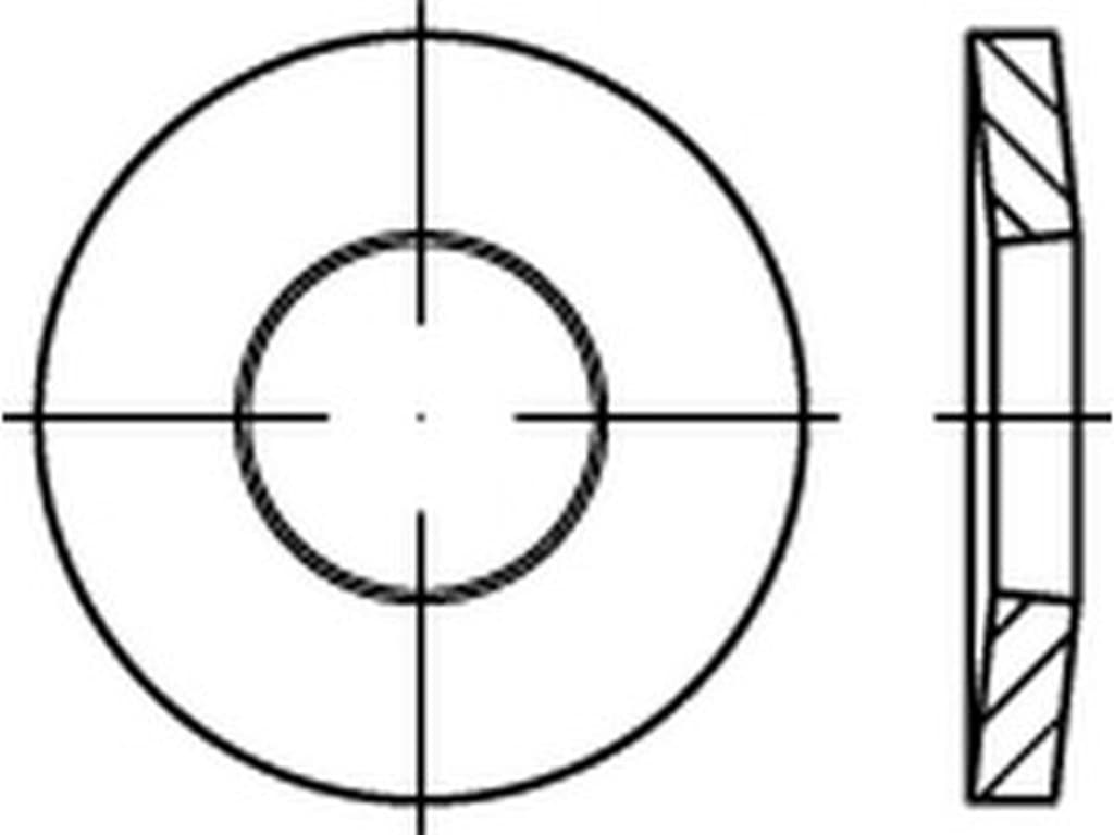Bild von DIN 6796 Federstahl 8 (mechanisch verzinkt) Spannscheiben - Pkg. (1000)