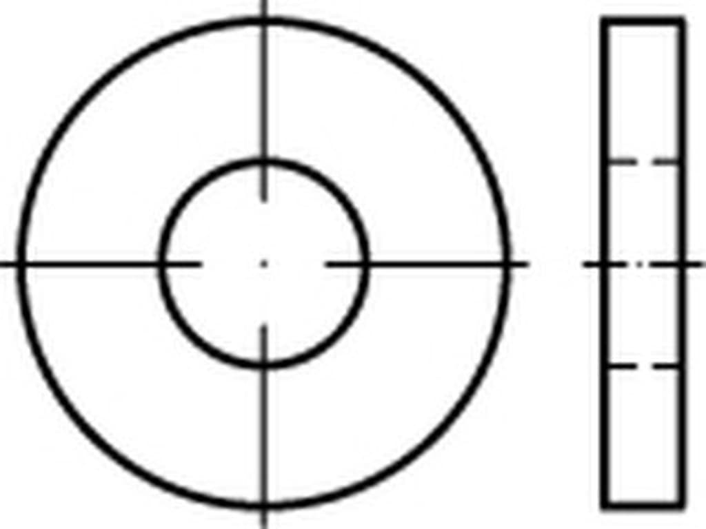 Bild von DIN 7349 Stahl 100 HV 19,0 (blank) Scheiben für Schrauben - schwerer Spannhülsen (dicke Scheiben) - Pkg. (50)
