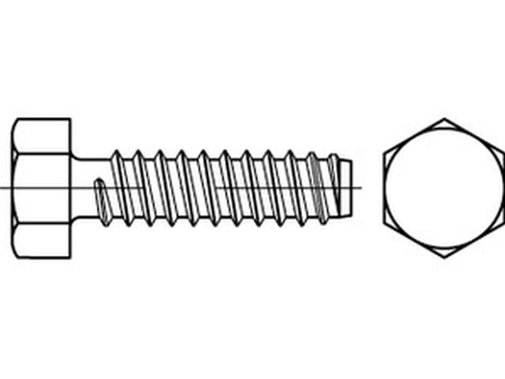 Bild für Kategorie DIN 7976 ➤ Sechskant-Blechrauben (F) mit Zapfen (ISO 1479)