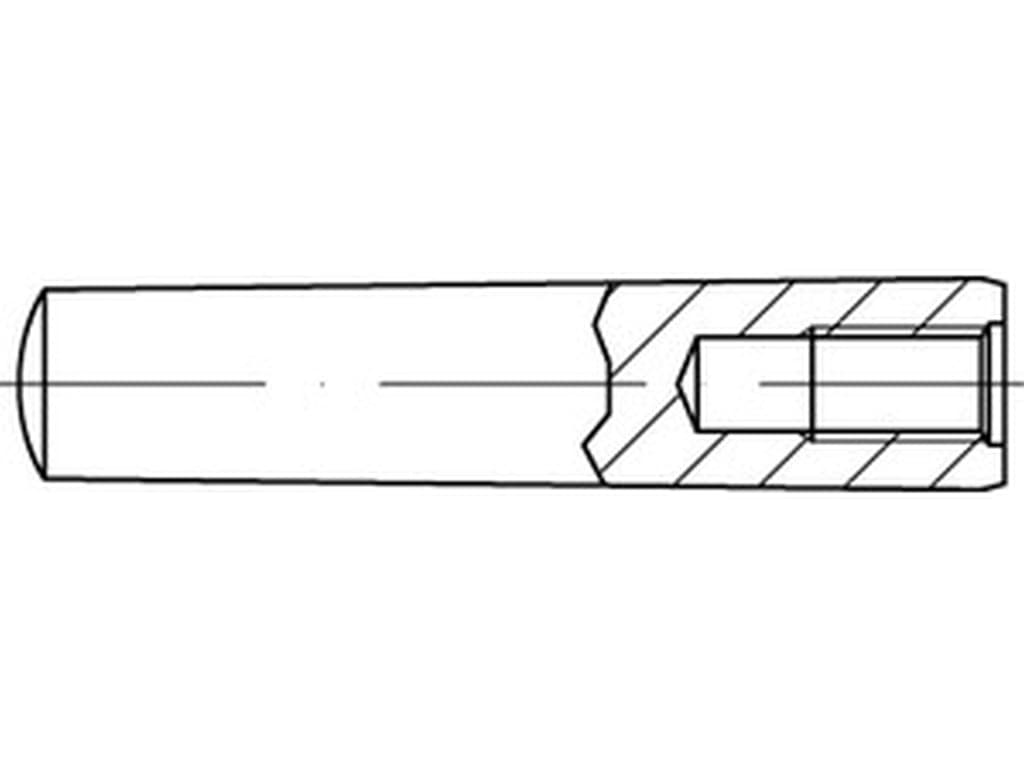 Bild von DIN 7978 Stahl 8x80 (blank) Kegelstifte mit Innengewinde - Pkg. (10)