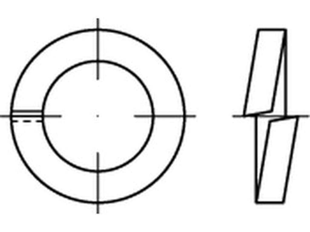 Bild von DIN 7980 A4 4 (rostfrei) Federringe für Zylinderschr. - Pkg. (1000)