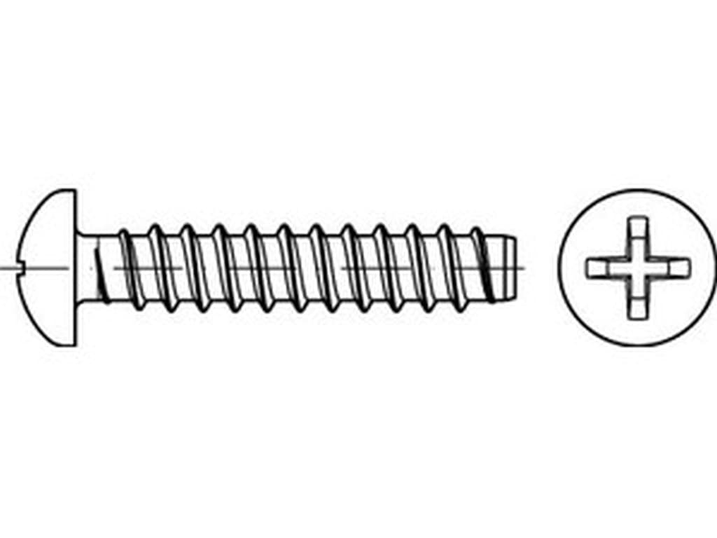 Bild für Kategorie DIN 7981 ➤ Blechschrauben-Linsenkopf mit Zapfen (F-Zapfen)