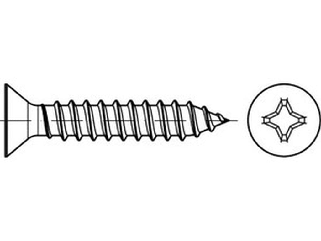 Bild für Kategorie DIN 7982 ➤ Blechrauben-Senkkopf (C-Spitze)