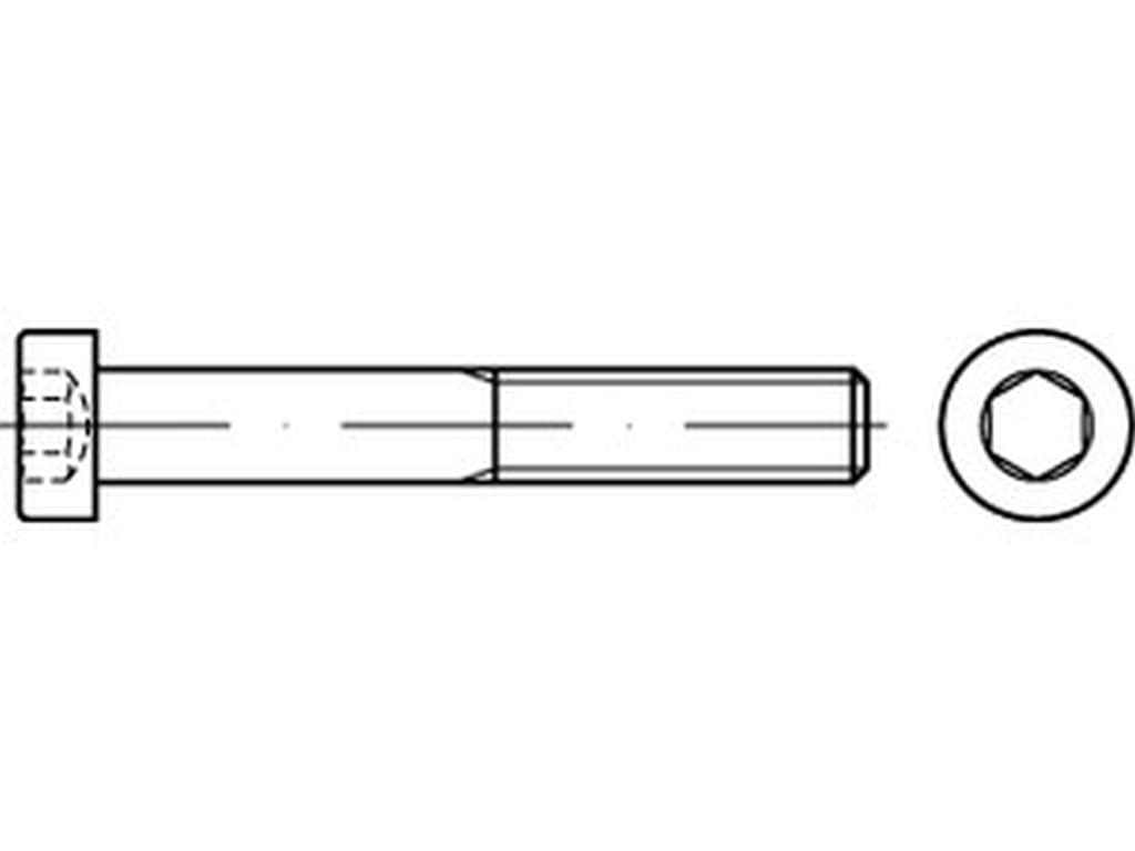 Bild von DIN 7984 10.9 M 4x12 (blank) Zylinderschr. mit I-6kt und niedrigem Kopf - Pkg. (500)