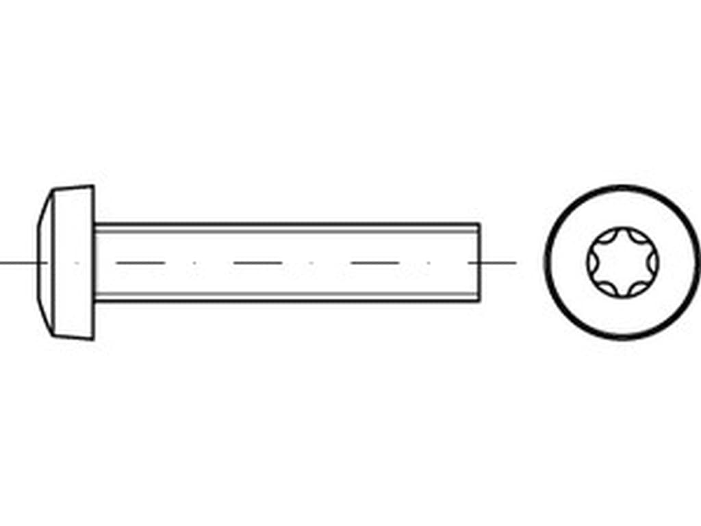 Bild von ISO 14583 A2 M 1,6x2 -T5 (rostfrei) Flachkopfschrauben mit Innensechsrund-ISR (T) - Pkg. (1000)