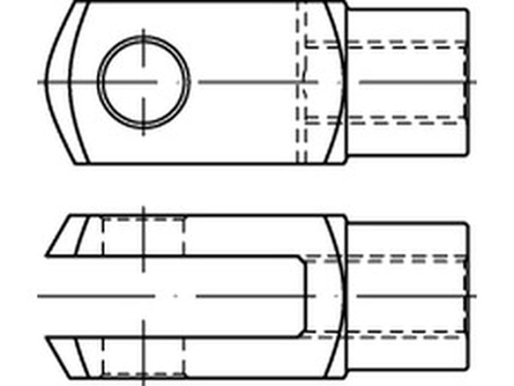 Bild von DIN 71752 Stahl G 8x16 (galv. verzinkt) Gabelgelenke - Pkg. (10)