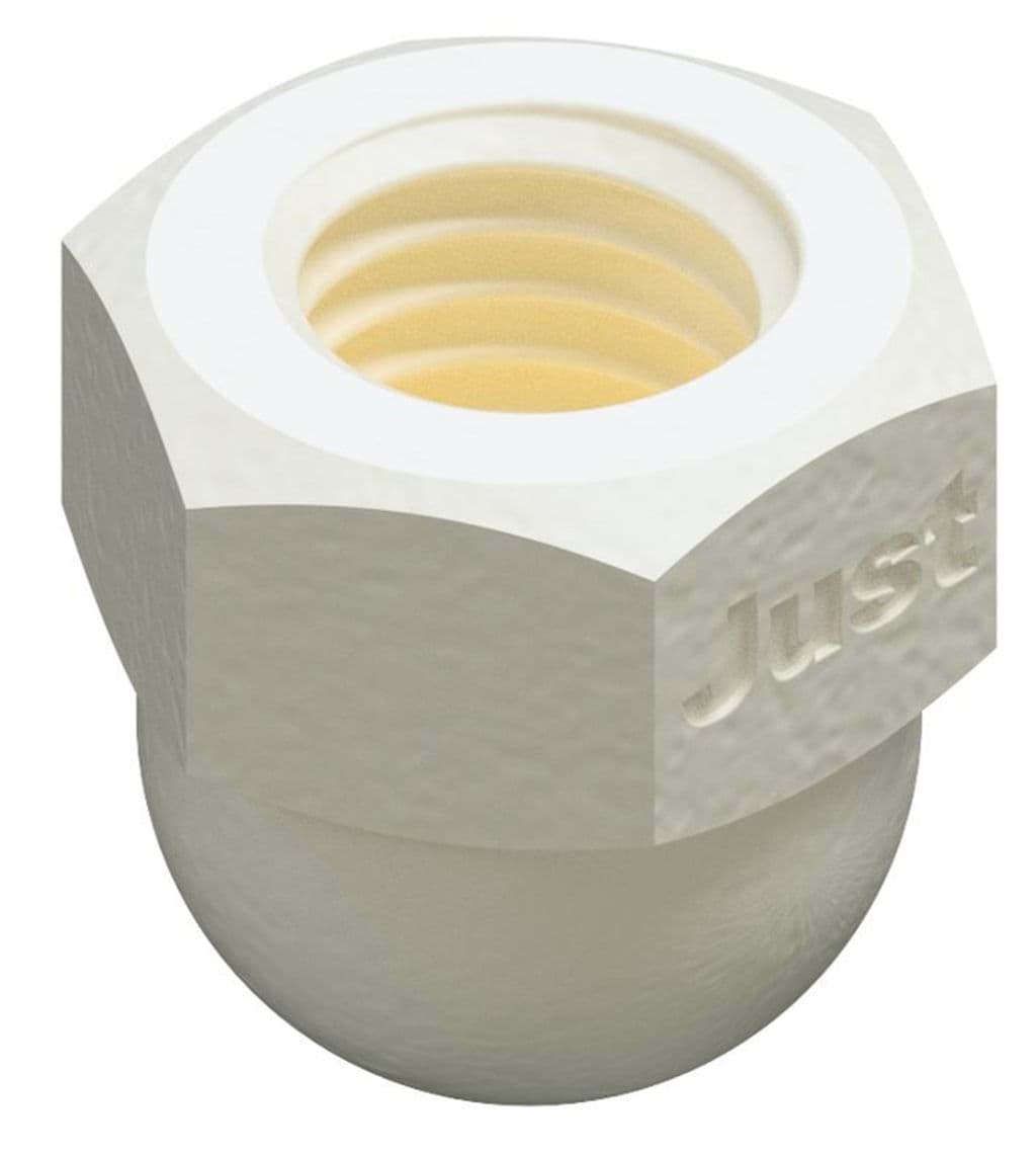 Bild von DIN 1587 Kunststoff M 3 (Kst.) 6-kt -Hutmuttern, hohe Form - Pkg. (100)