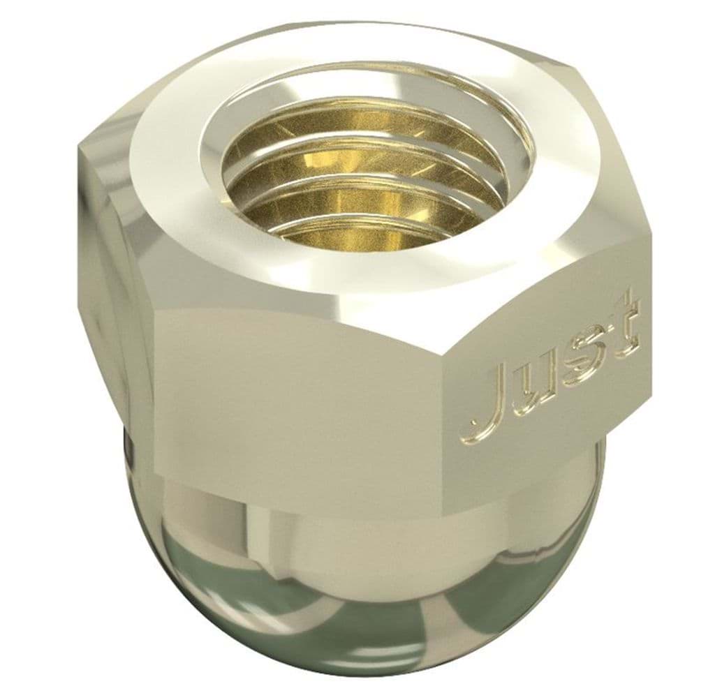 Bild von DIN 1587 Messing M 3 (galv. vernickelt) 6-kt -Hutmuttern, hohe Form - Pkg. (100)