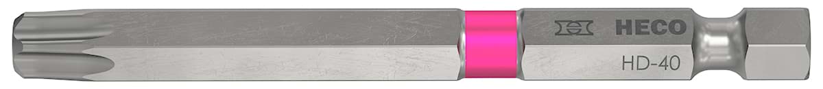 Bild von HECO® BITS, Langbits, HECO-Drive, HD-40, Farbring: pink, im Blister à 3 Stück