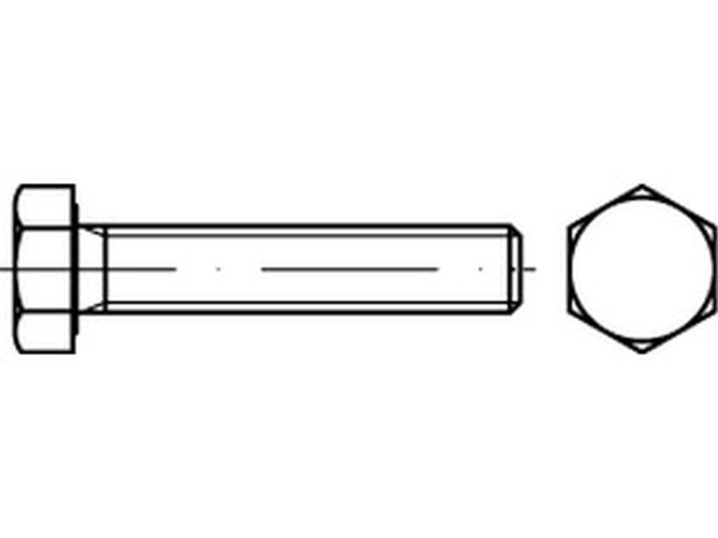 Bild von ISO 8676 10.9 M 8x1x25 (galv. verzinkt) 6-kt Schr. mit Gew. bis Kopf, Feingew. - Pkg. (200)