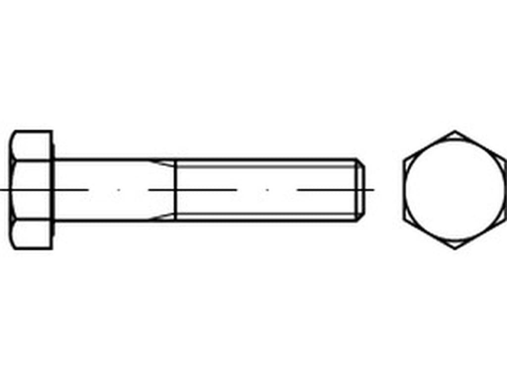 Bild von ISO 8765 8.8 M 8x1x35 (blank) 6-kt Schr. mit Schaft, Feingew. - Pkg. (200)
