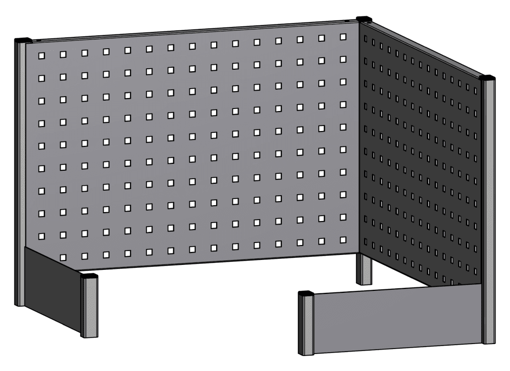 Bild von JURA-MODUL - Eckmodul - Abschluss - Lochplatten-Abschlussmodul