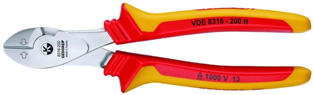 Bild von Gedore - VDE-Kraft-Seitenschneider 200 mm, Hüllenisolierung