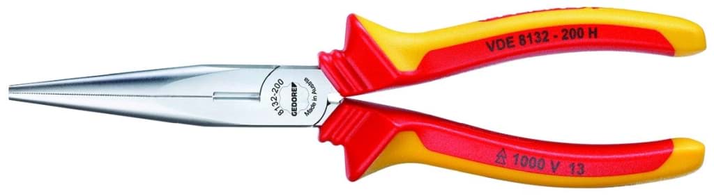 Bild für Kategorie Gedore - VDE-Flachrundzange mit Hüllenisolierung 200 mm (VPE=1 Stück)