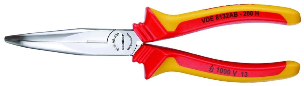 Bild für Kategorie Gedore - VDE-Flachrundzange mit Hüllenisolierung 160 mm (VPE=1 Stück)