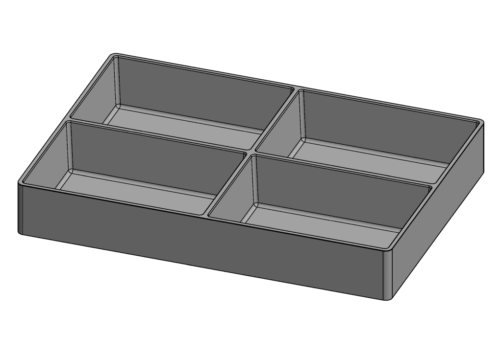 Bild von JURA-MODUL - Zubehör - Kunststoffeinlage  4 fach, gestanzte Ausführung