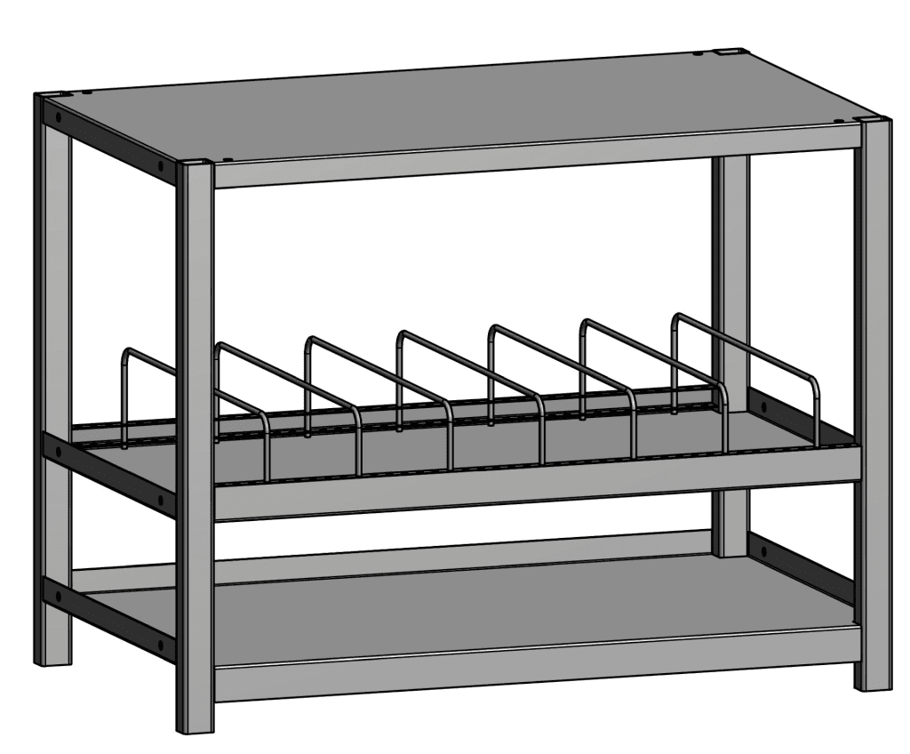 Bild von JURA-MODUL - Abschlussmodul - Abschlussmodul mit einem Universalfachboden und einem Dosenfachboden variabel
