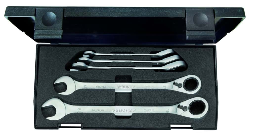 Bild von Gedore - Maul-Ringratschenschlüssel-Satz, umschaltbar 5-teilig 8-19 mm