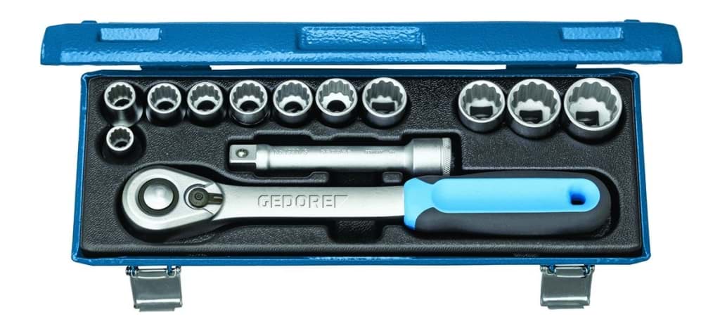 Bild für Kategorie 	Gedore - Steckschlüssel-Satz 1/2'' 13-tlg UD 10-24 mm - Ratschenkasten - Nusskasten (VPE=1 Stück)