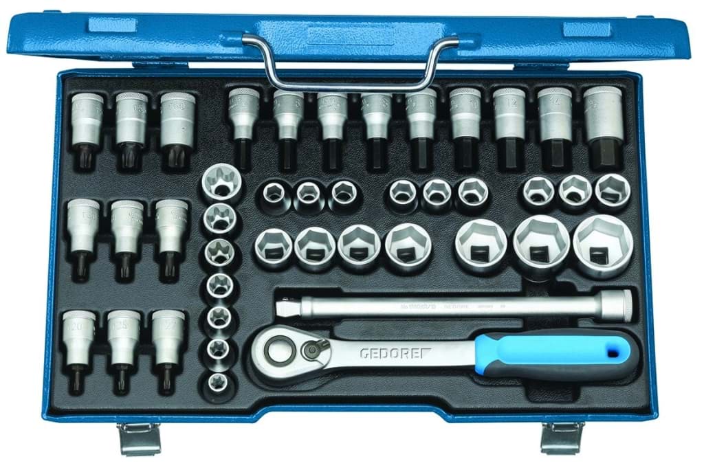 Bild für Kategorie Gedore - Steckschlüssel-Satz 1/2'' 42-tlg - Ratschenkasten - Nusskasten (VPE=1 Stück)