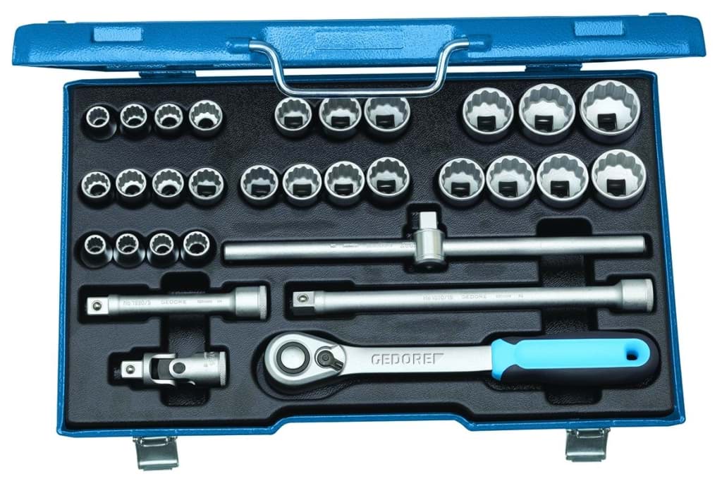 Bild für Kategorie Gedore - Steckschlüssel-Satz 1/2'' 31-tlg - Ratschenkasten - Nusskasten (VPE=1 Stück)