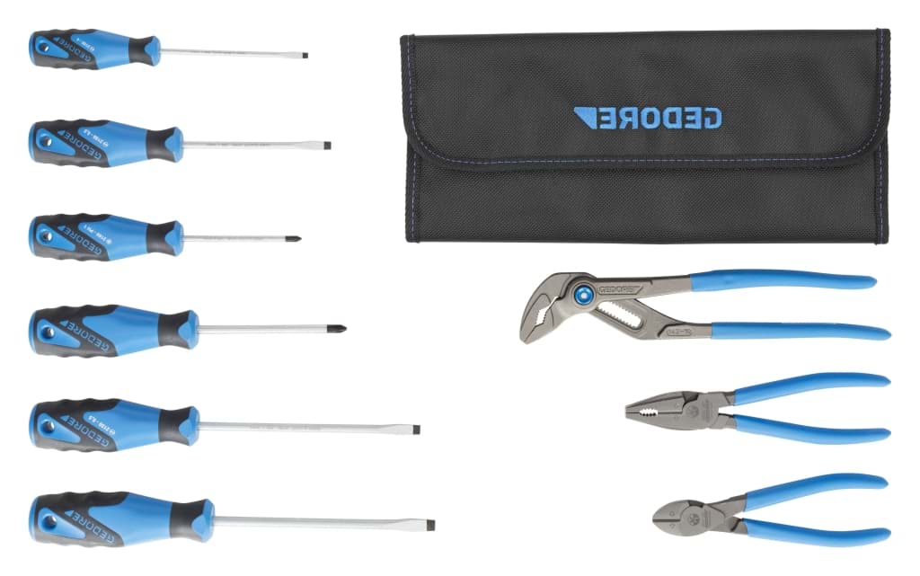 Bild für Kategorie Gedore - Werkzeugsatz at work 10tlg (VPE=1 Stück)