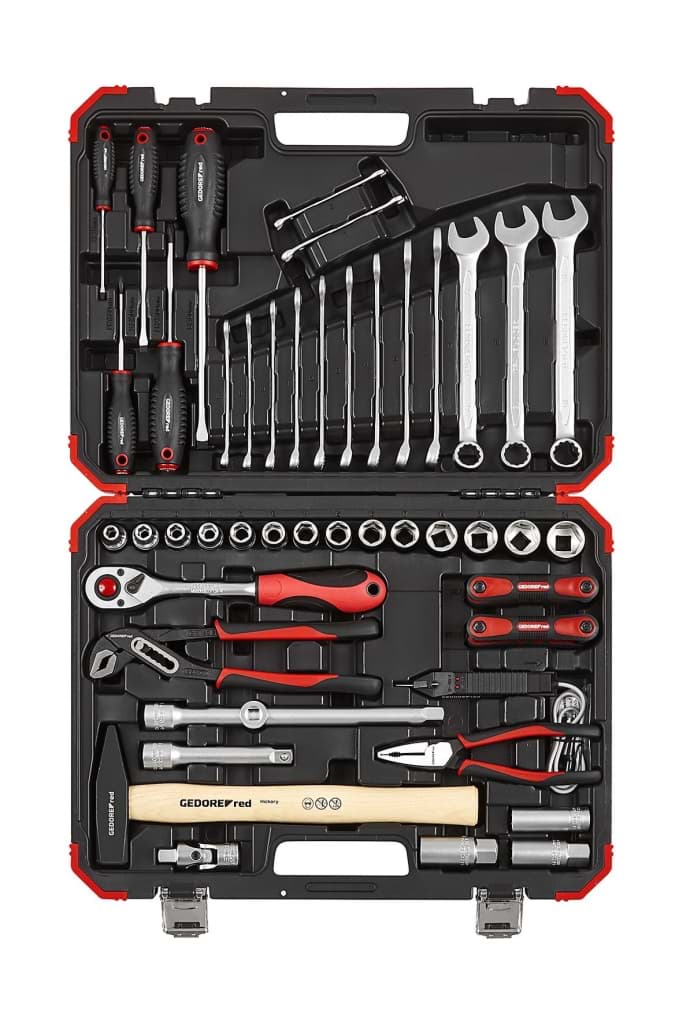 Bild für Kategorie Gedore - Steckschl.Satz 1/2 61tlg Auto-Universal - Ratschenkasten - Nusskasten (VPE=1 Stück)
