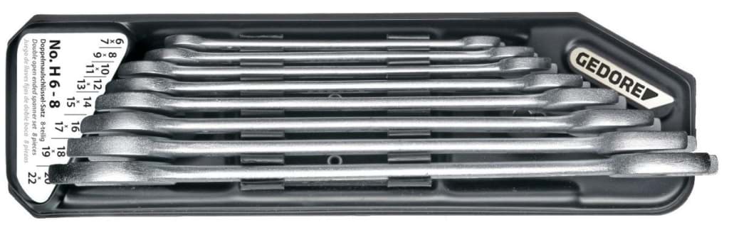 Bild von Gedore - Doppelmaulschlüssel-Satz im Halter 8-tlg 6-22 mm
