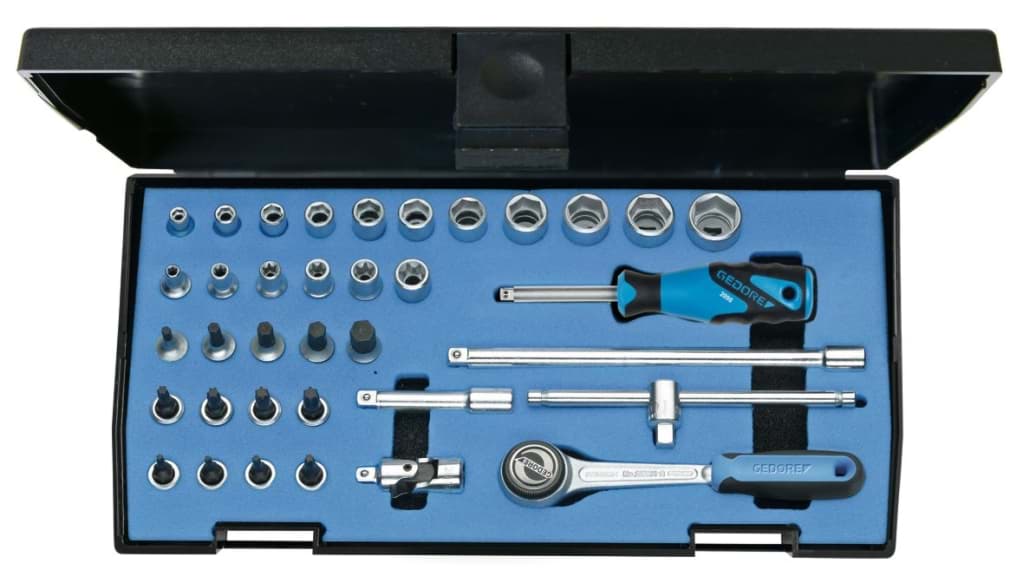 Bild für Kategorie Gedore - Steckschlüssel-Satz 1/4'' 36-tlg 6-kant IN-TX-ITX - Ratschenkasten - Nusskasten (VPE=1 Stück)