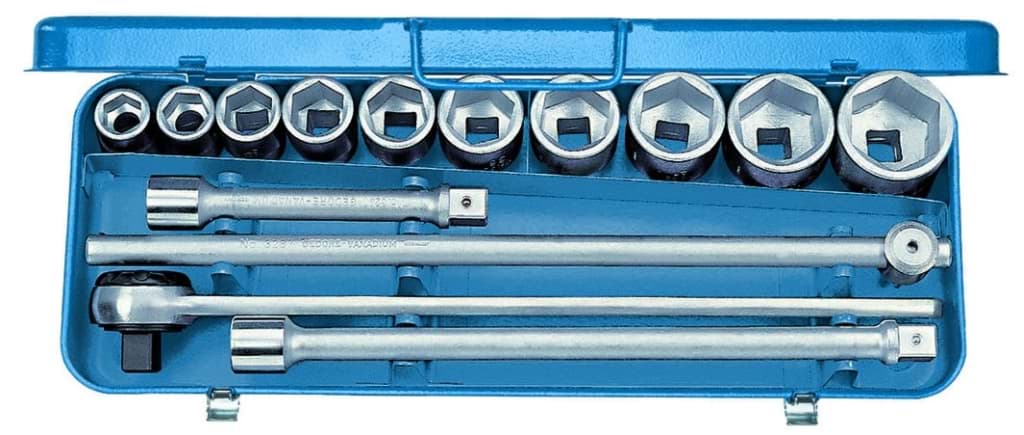 Bild für Kategorie Gedore - Steckschlüssel-Satz 3/4'' 14-tlg 6-kant 22-50 mm - Ratschenkasten - Nusskasten (VPE=1 Stück)