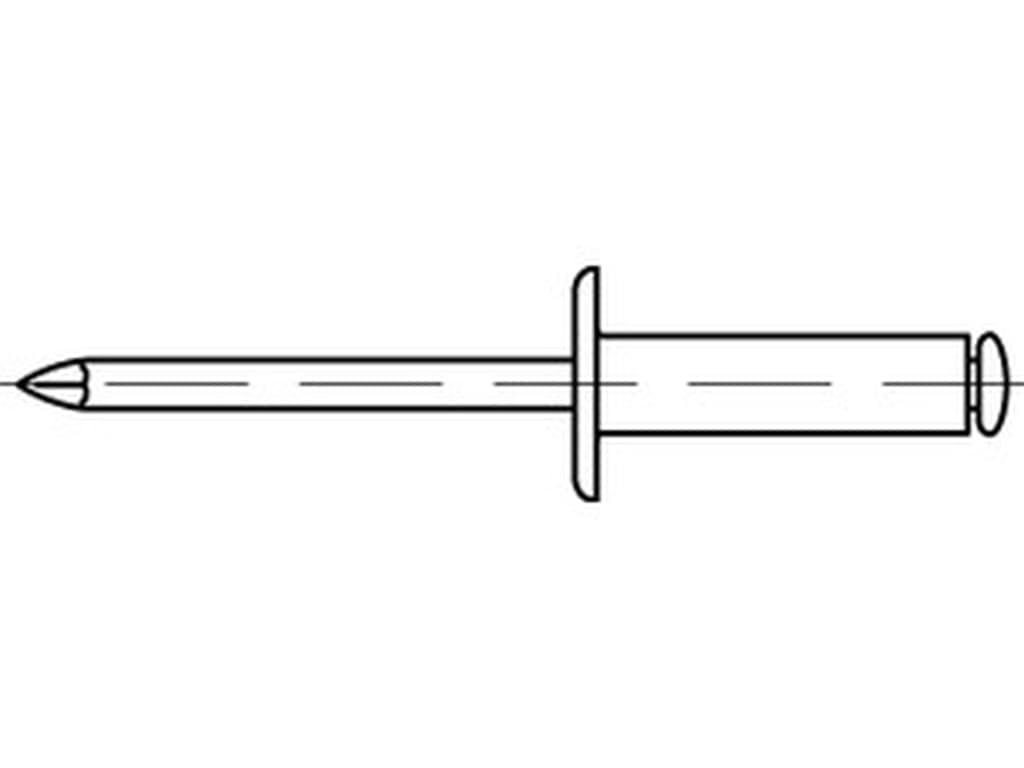 Bild von (88409) - Blindniete FLAKO - K9,5  -  3,2 x 16- Alu/Stahl - VE=500